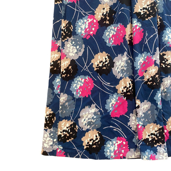 Boden Fireworks Twist Front Jersey Navy Blue Pink Floral Dress - Picture 4 of 6